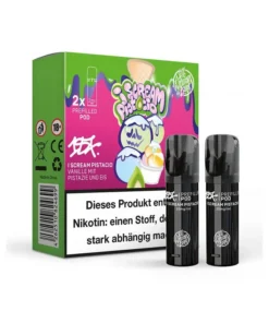 187 Strassenbande – Pod (2er Set) – I Scream Pistacio (Vanille, Pistazie, Eis) – 20mg – ca. 600 Züge