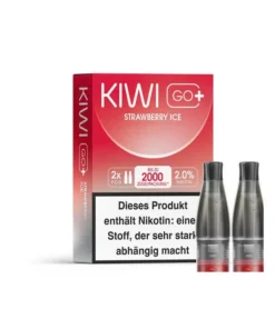 KIWI GO+ Pod – Strawberry Ice (Erdbeere Eis) – 20mg – 2er Set