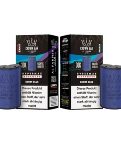 Pods (1x links & 1x rechts) – Al Fakher 30K Hyper Max – Advanced – Big Puffs – Berry Blue (saftige Beeren)