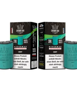Pods (1x links & 1x rechts) – Al Fakher 30K Hyper Max – Advanced – Big Puffs – Mint (Minze)