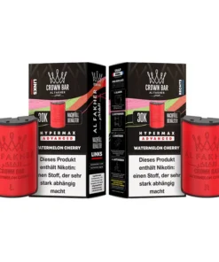 Pods (1x links & 1x rechts) – Al Fakher 30K Hyper Max – Advanced – Big Puffs – Watermelon Cherry (Wassermelone, Kirsche)