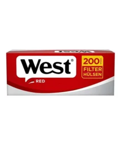 West Red Zigarettenhülsen mit Filter 200 Stück