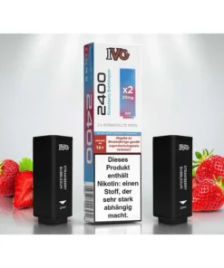 IVG 2400 Strawberry Bubblegum Prefilled Pod 20mg – 2er Set