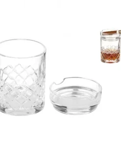 Whiskyglas mit Cigarrenablage