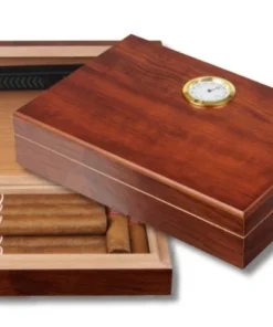 Pocket Humidor Walnut New Generation Polymerbefeuchter mit Magnethalterung