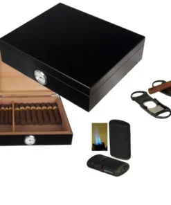 Humidorset LA Black Edition Hygro 30 Inkl. Polymerbefeuchter