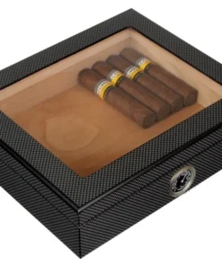 Humidor Sichtfenster Polymerbefeuchter Carbon