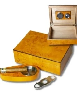 Wurzelholzdecor Humidor-Set Cigarrito V-200