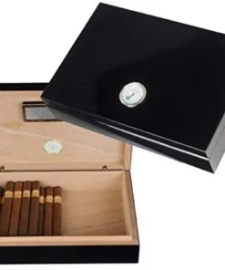Medium Humidor Pianolack schwarz