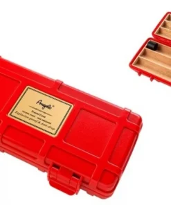 Angelo Reisehumidor Zigarrenetui 3 Zigarren Zedernholz Red Edition