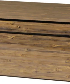 Humidor Bambus Dekor grau glänzend für ca. 60 Cigarren