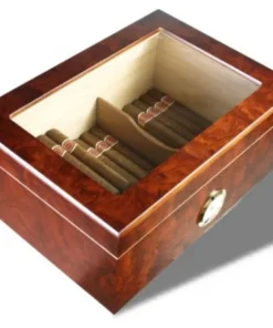 Sichtfenster Nussbaum-Finish Humidor V-670 Inkl. Polymerbefeuchter