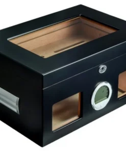 Black Wonderful Kristallglas Humidor New Generation digital Polymerbefeuchter
