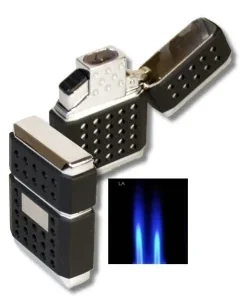 Tycoon Dots Doppel Jet Feuerzeug black