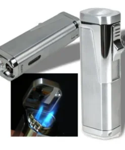 Zigarrenfeuerzeug Rio 3xLaser-Bohrer silber