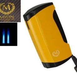Myon-Paris Zigarrenfeuerzeug Racing Edition 2fach Jet, Bohrer Cohiba-gelb
