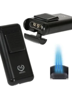 Myon-Paris Zigarrenfeuerzeug Racing Edition 3fach Jet black