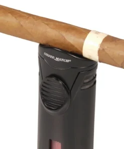 SILVER MATCH Jet-Cigarren-Feuerzeug Debden mit Cigarrenablage