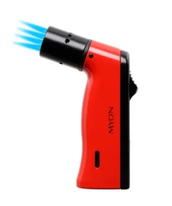 Myon Paris Premium Zigarrenfeuerzeug 4-Jetflame Zigarrenbohrer Lack rot