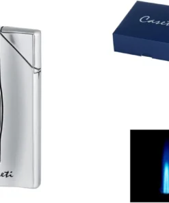 Caseti Paris Feuerzeug Jetflamme Jetflamme Silber Chrom