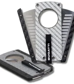 Bugatti Zigarrencutter Carbon Fibre Silver