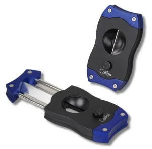Colibri Cigarrenabschneider V-Cut Kerbschnitt 23mm schwarz-blau