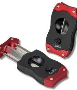 Colibri Cigarrenabschneider V-Cut Kerbschnitt 23mm schwarz-rot