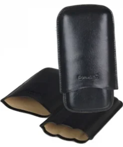 Formula Zigarrenetui feines Leder Teleskop schwarz 3er Corona