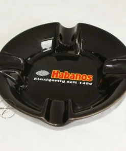 Habanos-Zigarrenascher schwarz, rund