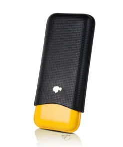 Cohiba Lederetui 3er schwarz/gelb