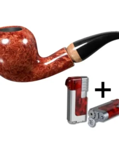 Vauen Pfeife * Weißpunktedition Luxor 113 + Necuma Feuerzeug