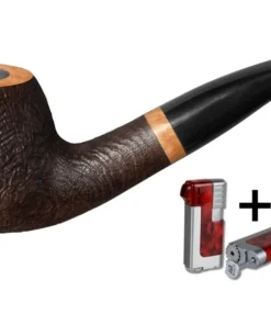 Vauen Pfeife Mokka 5242 + Necuma Pfeifenfeuerzeug