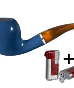 Vauen Pfeife AZZURRO 1577+ Necuma Pfeifenfeuerzeug