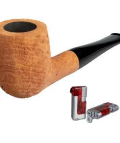 Vauen Pfeife Basic Nature 4400-08 + Winjet Pfeifenfeuerzeug