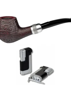 Vauen Pfeife * Chianti 514 Weißpunktedition + Necuma Pfeifenfeuerzeug