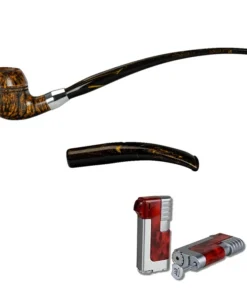 Vauen Lesepfeife * Eames 2in1 108 Weißpunktedition + Necuma Pfeifenfeuerzeug