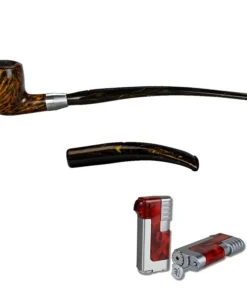 Vauen Lesepfeife * Eames 2in1 168 Weißpunktedition + Necuma Pfeifenfeuerzeug