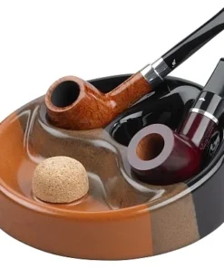 Pfeifenascher 3er Keramik schwarz/braun