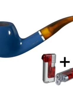 Vauen Pfeife AZZURRO 1542+ Necuma Pfeifenfeuerzeug