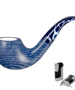 Vauen Pfeife * Lime colored 786 B Weißpunktedition + Necuma Pfeifenfeuerzeug