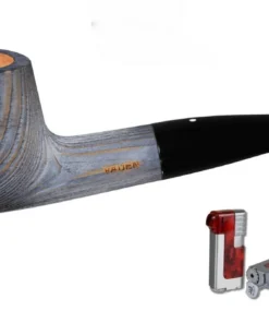 Vauen Pfeife Patina 240 sandgestrahlt Weißpunktedition + Necuma Pfeifenfeuerzeug