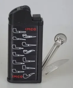 IMCO Pfeifenfeuerzeug Chic 4 Pipe Flint Pfeifenbesteck schwarz Logo