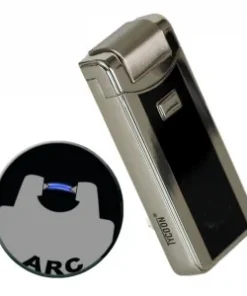 Tycoon gasloses USB Feuerzeug Arc Chrom Black