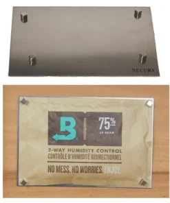 Necuma Halterung für 2 Wegebefeuchter + 1 Stück Boveda 75% 60 Gramm