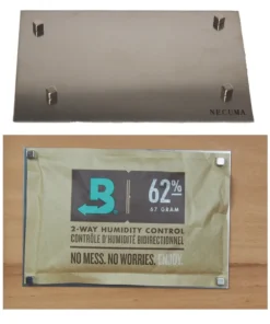 Necuma Halterung für 2 Wegebefeuchter + 1 Stück Boveda 62% 67 Gramm