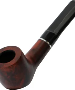 Pfeife JEAN CLAUDE gerade rot/schwarz Chromring