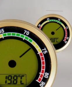 Caliber 4R Präzisions-Hygrometer +/-1 % RF gold
