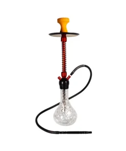 Shisha „Alima“ transparent, Aluminium rot 1er/ 65cm