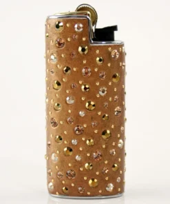 Feuerzeug Swarovski Crystals gold