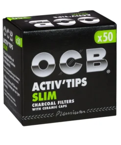 OCB Aktiv Tips Slim 7mm Black